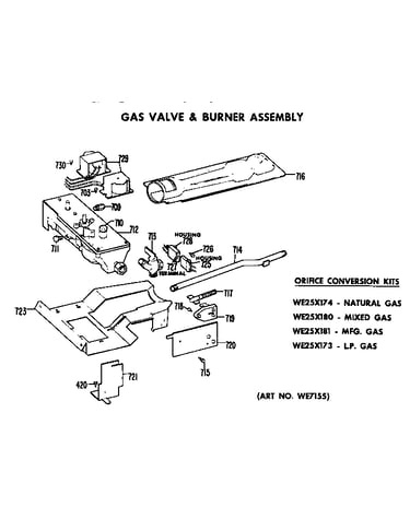Gas valve and burner assembly