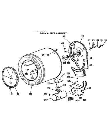 Drum and duct assembly