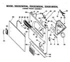 GE DDG9280DAL cabinet front diagram