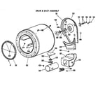 GE DDG8180DAL drum and duct assembly diagram