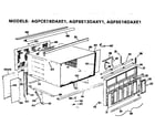 GE AGFSE16DAXE1 cabinet and grille assembly diagram