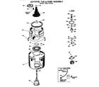 GE WWC7190CBL agitator/tub and pump assembly diagram