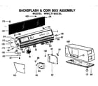GE WWC7190CBL backsplash and coin box assembly diagram
