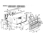 GE AGFE512AAXT1 cabinet and grille assembly diagram