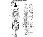 GE WWC6840ABL agitator/tub and pump assembly diagram