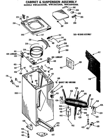 Cabinet and suspension