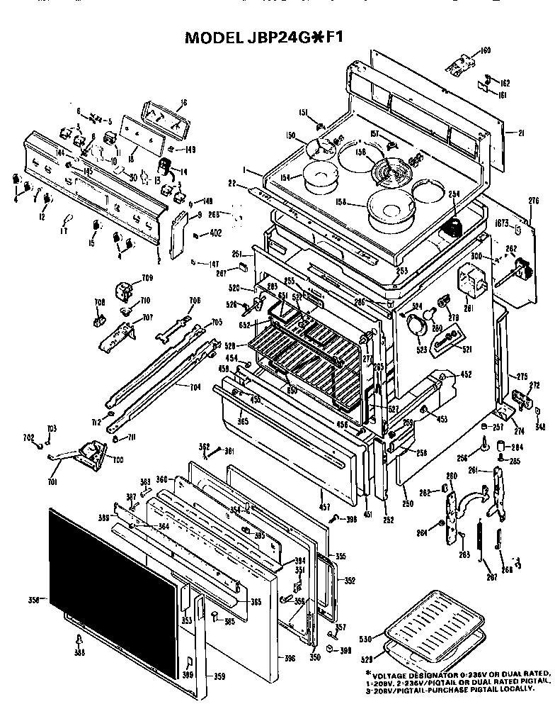 Main body/cooktop/controls
