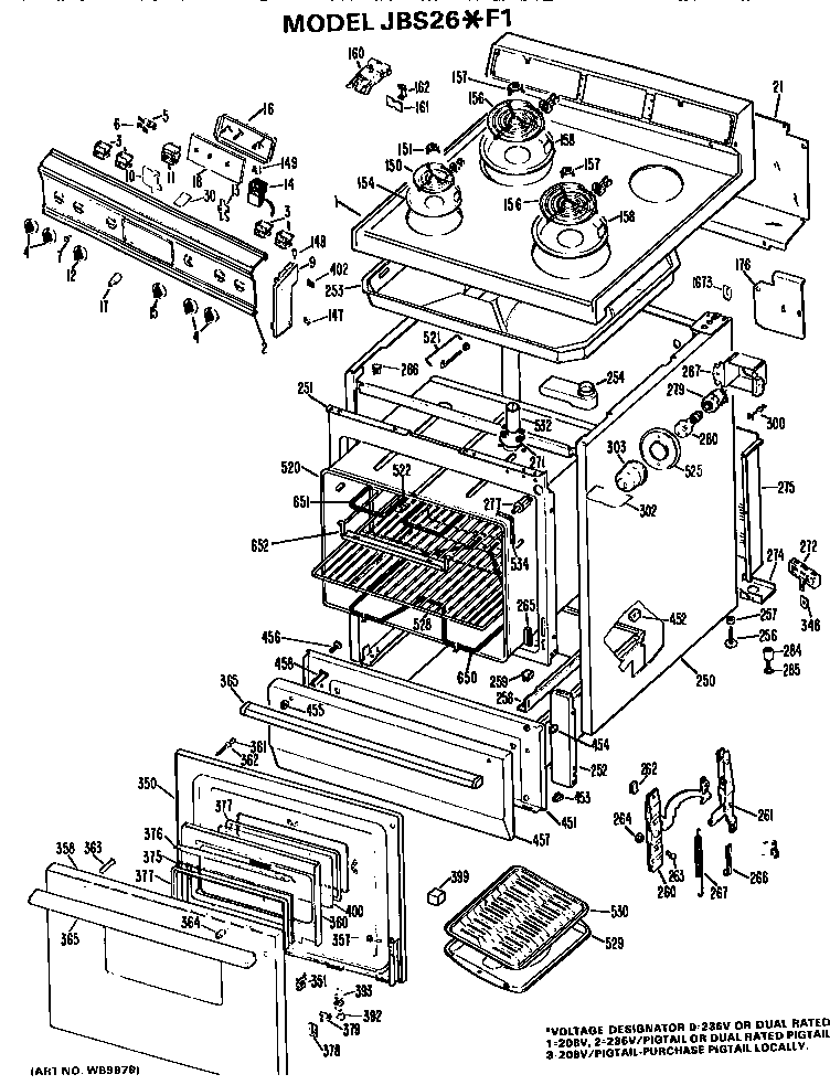 MAIN BODY/COOKTOP/CONTROLS