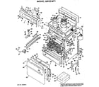 GE JBP22*F1 main body/cooktop/controls diagram