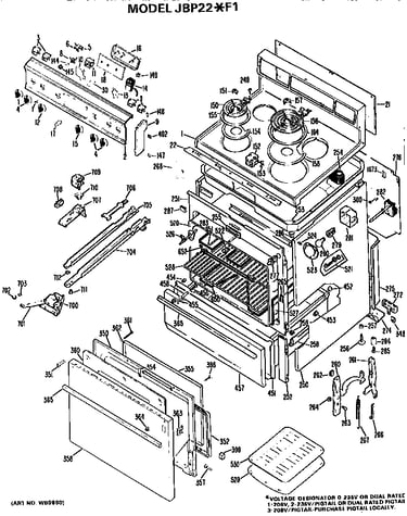 Main body/cooktop/controls