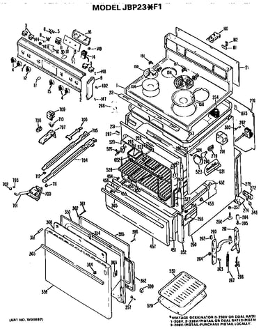 Main body/cooktop/controls