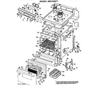 GE JBS16*F1 main body/cooktop/controls diagram