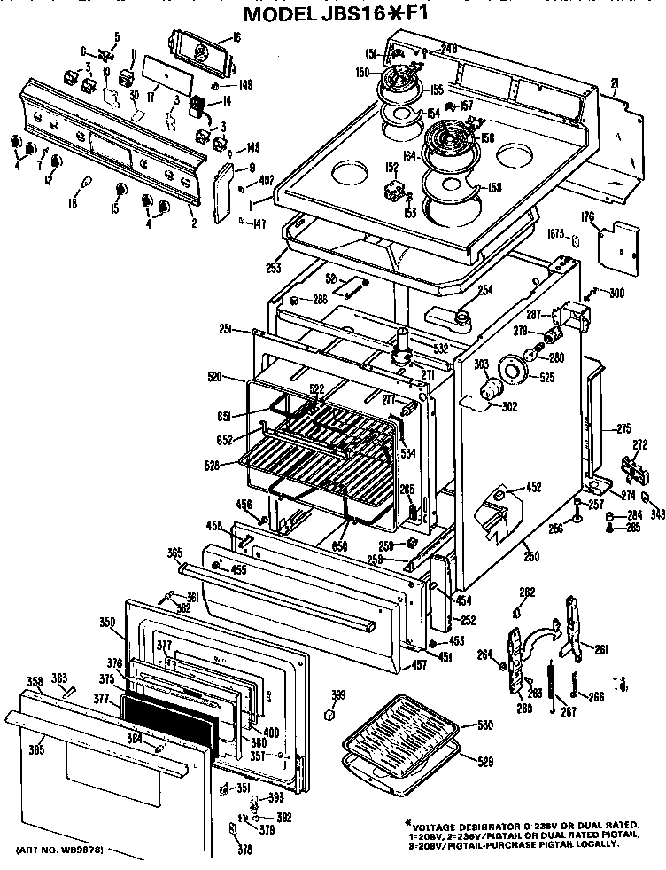 Main body/cooktop/controls