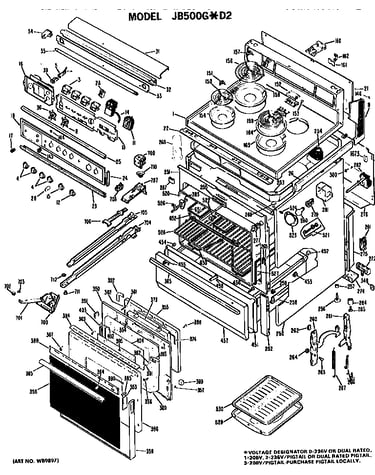 Main body/cooktop/controls