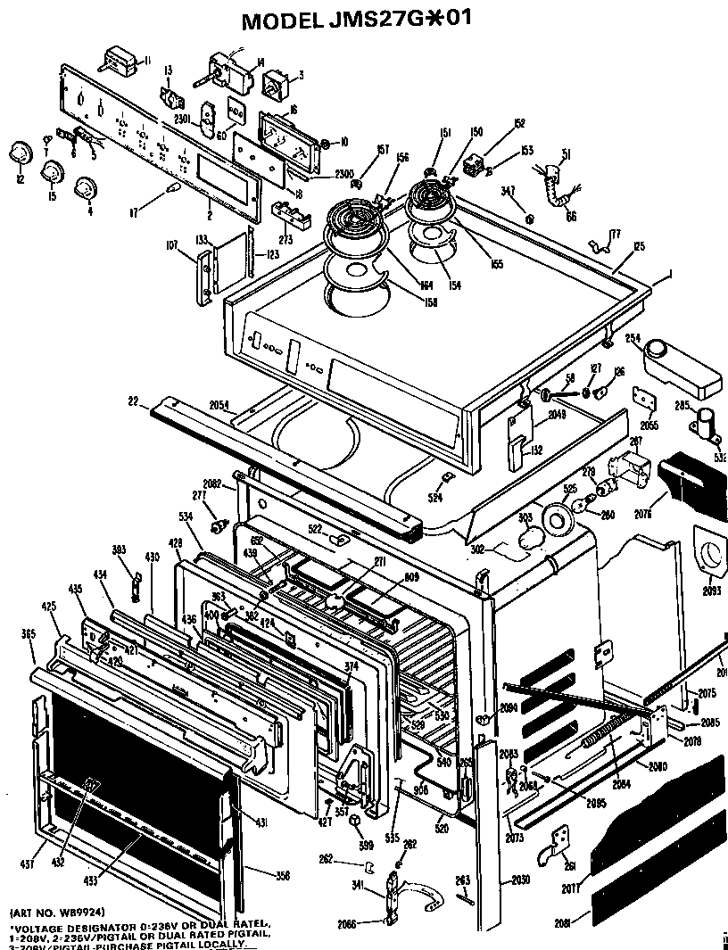 MAIN BODY/COOKTOP/CONTROLS