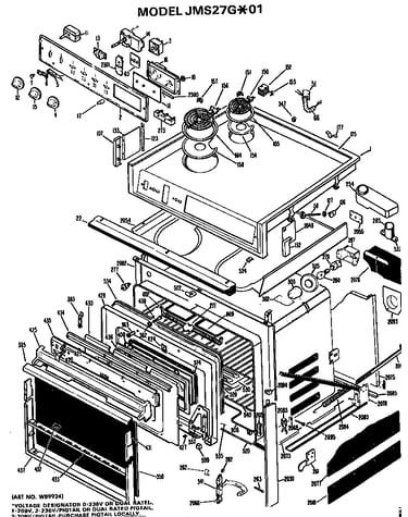 Main body/cooktop/controls