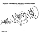 GE DDC4400AEL blower and drive assembly diagram