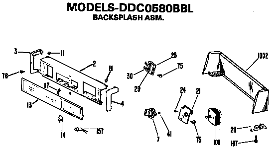 BACKSPLASH FOR DDC0580BBL ONLY