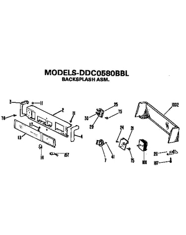Backsplash for ddc0580bbl only