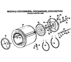 GE DDC4400AEL drum and heater assembly diagram