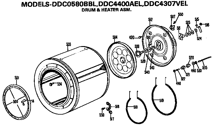 Drum and heater assembly