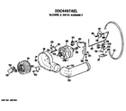 GE DDC4497AEL blower and drive assembly diagram