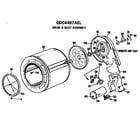 GE DDC4497AEL drum and duct assembly diagram