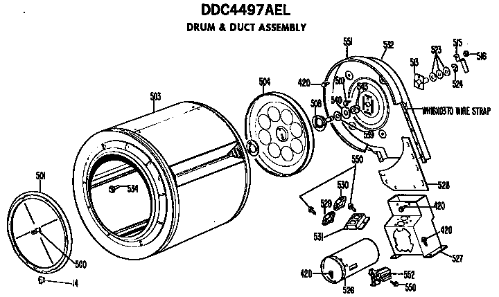Drum and duct assembly