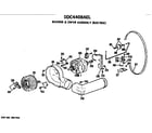 GE DDC4408AEL blower and drive assembly diagram