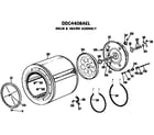 GE DDC4408AEL drum and heater assembly diagram