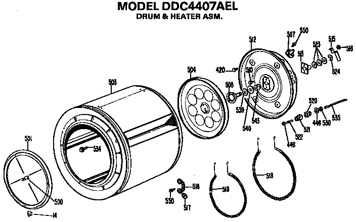 Drum and heater assembly