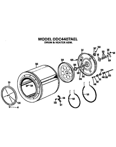 Drum and heater assembly