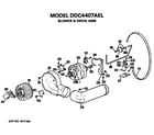GE DDC4407AEL blower and drive assembly diagram