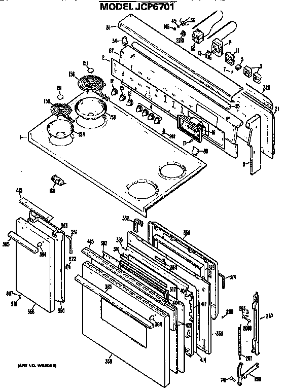 COOKTOP/CONTROLS/DOOR