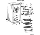 GE TA11SFBRWH cabinet parts diagram