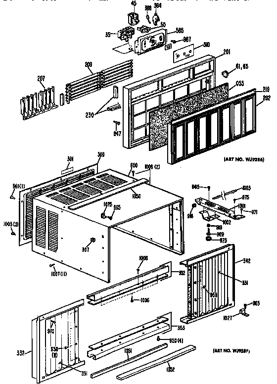 CABINET AND GRILLE ASSEMBLY