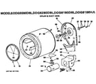 GE DDG8280DBL drum and duct assembly diagram