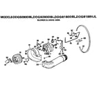 GE DDG8280DBL blower and drive assembly diagram