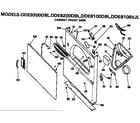 GE DDE9200DBL cabinet front assembly diagram