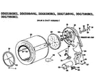 GE DDG7580BCL drum and duct assembly diagram