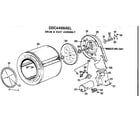 GE DDC4498AEL drum and duct assembly diagram