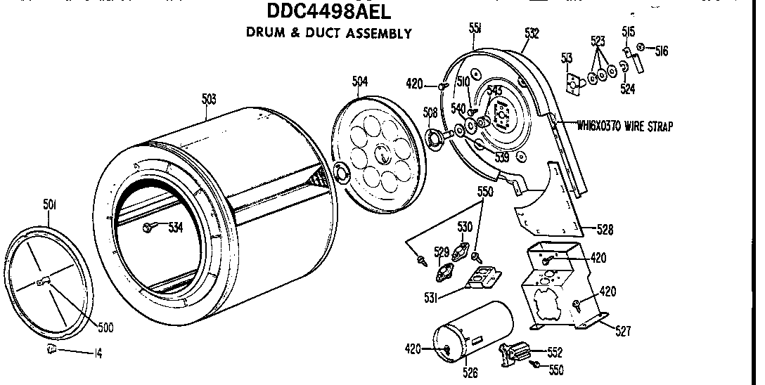 Drum and duct assembly