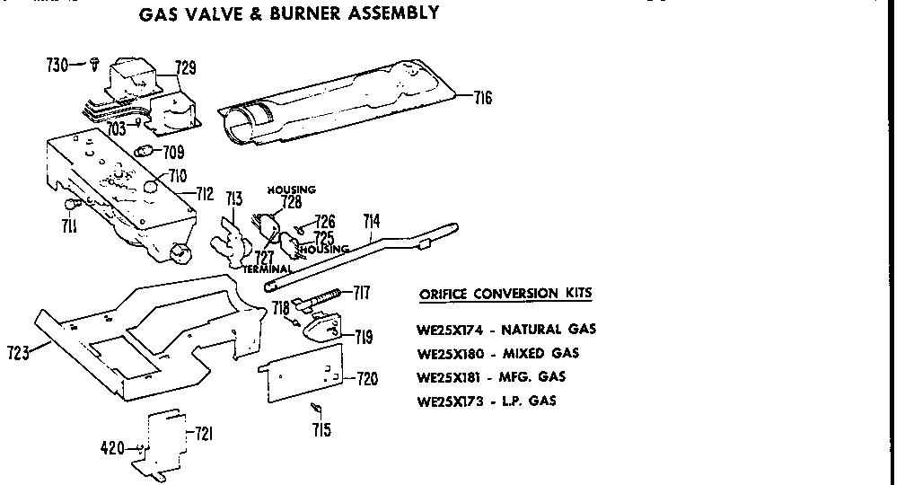 Gas valve and burner