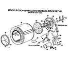 GE DDC4492AEL drum and duct assembly diagram