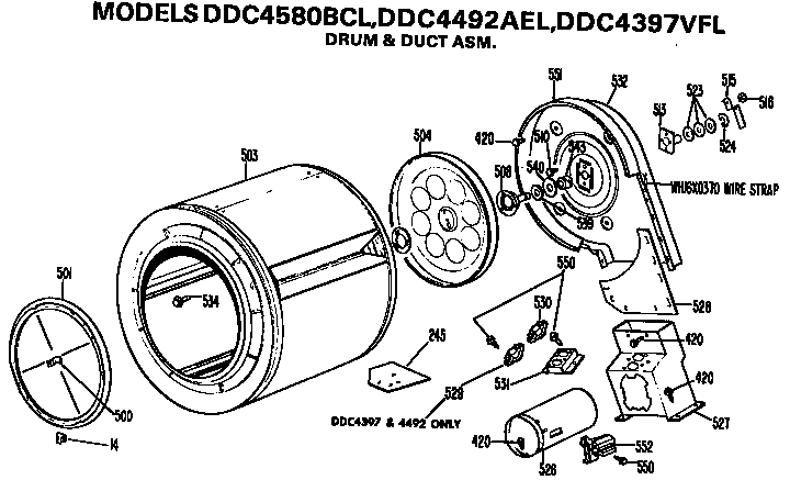 Drum and duct assembly