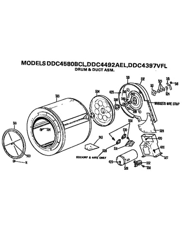 Drum and duct assembly