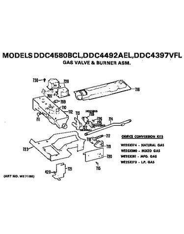 Gas valve and burner assembly