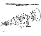 GE DDC4492AEL blower and drive assembly diagram