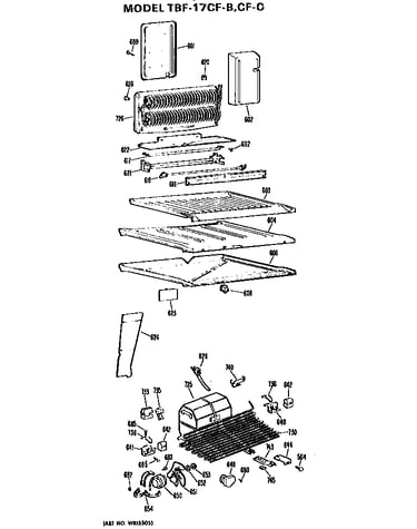 Capacitor/motor evap fan
