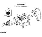 GE DDE6350BCL blower and drive assembly diagram